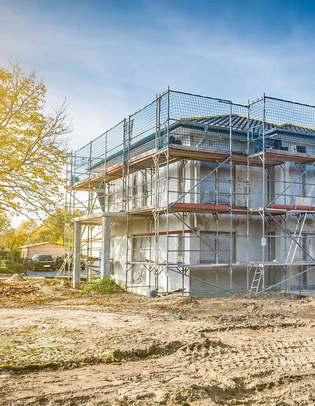 Bauleitung Kosten Generationenhaus mit Gerüst